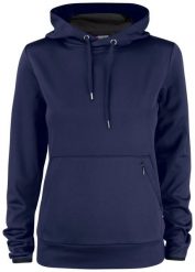 Clique Oakdale Women – funkcjonalna bluza z kapturem z poliestru – dark navy. Niebieskie bluzy sportowe damskie CLIQUE, m, bez wzorów, bez ramiączek, z kapturem. Za 222.26 zł.