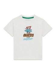 Guess T-Shirt N6GI12 K8HM4 Biały Regular Fit. Białe t-shirty chłopięce Guess, z aplikacjami, z bawełny, bez ramiączek. Za 84.99 zł.