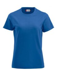 Clique Premium-T Women – damski T-shirt z okrągłym dekoltem, bawełniany – royal. Niebieskie t-shirty damskie CLIQUE, l, bez wzorów, z bawełny, bez kołnierzyka. Za 112.89 zł.