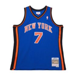 Koszulka New York Knicks Carmelo Anthony 2010. Niebieskie t-shirty sportowe męskie Mitchell & Ness, m, z materiału, bez ramiączek, na fitness i siłownię. Za 438.25 zł.