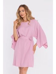 Made of emotion Sukienka w kolorze jasnoróżowym rozmiar: XL. Różowe sukienki damskie Made Of Emotion, xl, bez wzorów, z tkaniny, bez kołnierzyka, bez ramiączek, mini. Za 244.99 zł.