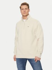 Tommy Jeans Bluza DM0DM20339 Beżowy Regular Fit. Brązowe bluzy bez kaptura męskie Tommy Jeans, m, z bawełny. Za 369.99 zł.