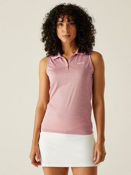 Regatta Funkcyjny top polo "Tima II" w kolorze jasnoróżowym rozmiar: 38. Różowe topy damskie Regatta, bez wzorów, z materiału, bez kołnierzyka. Za 37.03 zł.