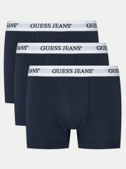 Guess Jeans Komplet 3 par bokserek M4BZ45 K6YW1 Granatowy. Niebieskie bokserki męskie Guess Jeans, z aplikacjami, z bawełny. Za 149.99 zł.
