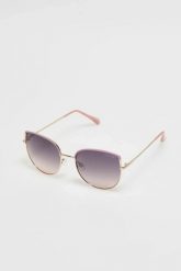 Okulary przeciwsłoneczne z metalowymi oprawkami różowe. Czerwone okulary przeciwsłoneczne damskie MOODO. Za 49.99 zł.