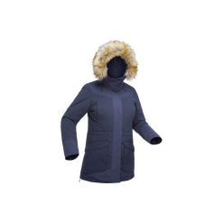 Kurtka turystyczna SH500 ultra-warm damska. Niebieskie kurtki damskie QUECHUA, na zimę, xl, bez wzorów, z materiału, bez kaptura. Za 399.99 zł.