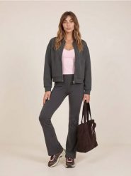 Legginsy flare z przeszyciami - szary. Szare legginsy damskie Sinsay, l, bez wzorów. Za 39.99 zł.