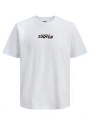 T-shirt JJ REBEL z czystej bawełny. Białe t-shirty męskie bonprix, m, bez wzorów, z bawełny, bez kołnierzyka. Za 24.99 zł.