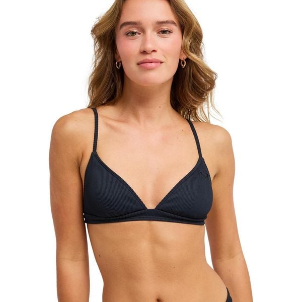 Trójkątny stanik bikini dla Kobiety ROXY LOVE Czarny. Szare bikini damskie Roxy, bez wzorów. Za 169.99 zł.