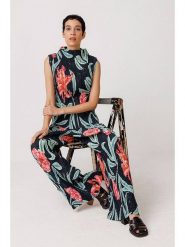 SKFK Top "Isua" w kolorze zielono-czarnym rozmiar: 38. Czarne topy damskie SKFK, bez wzorów, bez kołnierzyka. Za 173.99 zł.