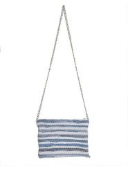 BLE Torebka w kolorze niebiesko-białym - 30 x 20 x 3 cm rozmiar: onesize. Białe torebki klasyczne damskie BLE, bez wzorów, z materiału, bez dodatków. Za 65.95 zł.
