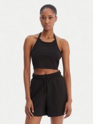 Reebok Top Tatianna RK25494CCW Czarny Slim Fit. Czarne topy damskie Reebok, s, bez wzorów, z bawełny, bez ramiączek. Za 79.99 zł.