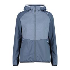 Softshell damski CMP Omber Jacket Fix Hood. Niebieskie kurtki softshell damskie CMP, m, bez wzorów, z elastanu, z kapturem. Za 384.99 zł.