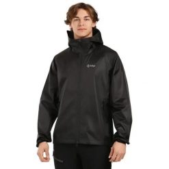 Outdoorowa wodoodporna kurtka Kilpi JALUU-U. Czarne kurtki damskie Kilpi, xl, bez wzorów, z materiału, z kapturem. Za 292.95 zł.