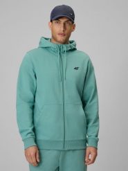 4F Bluza dresowa regular z kapturem męska - zielona L. Zielone bluzy z kapturem męskie 4f, l, z bawełny. Za 169.99 zł.