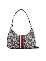 Tommy Hilfiger Torebka Th Jacquard Ess Shoulder Bag AW0AW19331 Niebieski. Niebieskie torebki klasyczne damskie Tommy Hilfiger, bez wzorów, z materiału, bez dodatków. Za 529.99 zł.