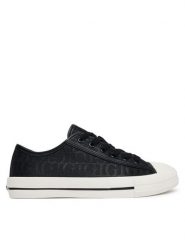 Guess Trampki FLTC3Y FAL12 Czarny. Czarne trampki i tenisówki damskie Guess, z aplikacjami, z materiału. Za 364.99 zł.