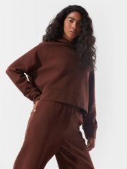 4F Bluza dresowa z bawełną organiczną damska 4F x Anna Lewandowska XL. Brązowe bluzy sportowe damskie 4f, xl, z bawełny. W wyprzedaży za 169.99 zł.