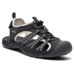 Trespass Brontie - sandały damskie w kolorze węgla drzewnego. Brązowe sandały damskie Trespass, bez wzorów, bez obcasa. Za 310.99 zł.