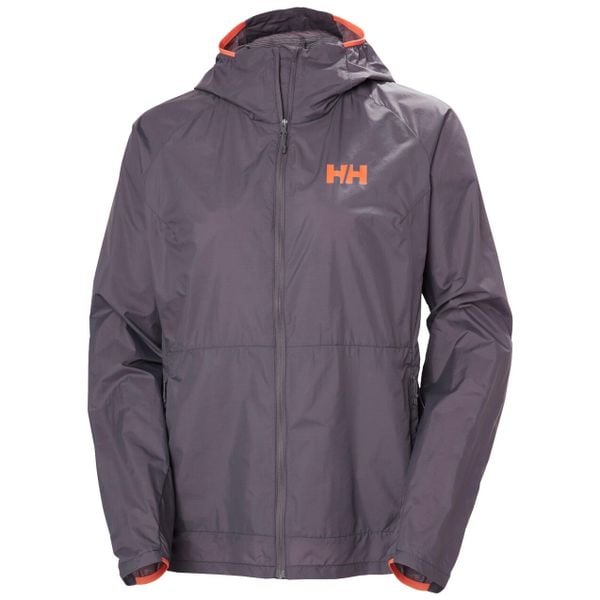 Kurtka przeciwdeszczowa damska Helly Hansen Roam Wind. Fioletowe kurtki damskie Helly Hansen, bez wzorów, bez kaptura. Za 408.50 zł.