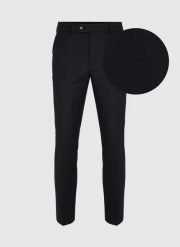 PAKO LORENTE - Gładkie czarne spodnie ganiturowe. Czarne spodnie wizytowe męskie Pako Lorente, z elastanu. Za 599.99 zł.