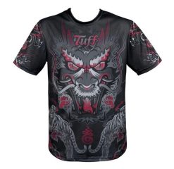 Koszulka Treningowa TUFF King Of Dragon In Black. Czarne szorty męskie TUFF, bez wzorów, z materiału, biznesowe. Za 119.00 zł.