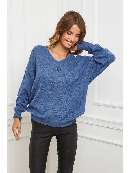 Joséfine Sweter "Cetif" w kolorze niebieskim rozmiar: M. Niebieskie swetry klasyczne damskie Joséfine, m, z kaszmiru, bez kołnierzyka. Za 169.67 zł.