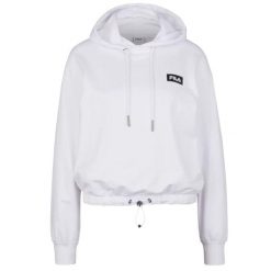 Fila Burdur Cropped Hoody, damska bluza. Białe bluzy bez kaptura damskie Fila, z bawełny. Za 159.99 zł.