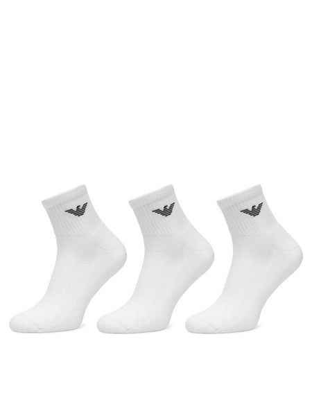 Emporio Armani Underwear Skarpety krótkie EM000551 AF14499 M0066 Biały. Białe skarpetki męskie Emporio Armani Underwear, bez wzorów, z bawełny. Za 129.99 zł.