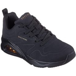 Buty sportowe damskie Skechers Tres air Uno Ah. Czarne buty sportowe na co dzień damskie Skechers, bez wzorów, z materiału. W wyprzedaży za 317.50 zł.