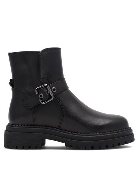 Lasocki Botki RST-WHETHER-05 Czarny. Czarne botki damskie Lasocki, ze skóry, bez obcasa, na płaskiej podeszwie, bez zapięcia. Za 279.99 zł.