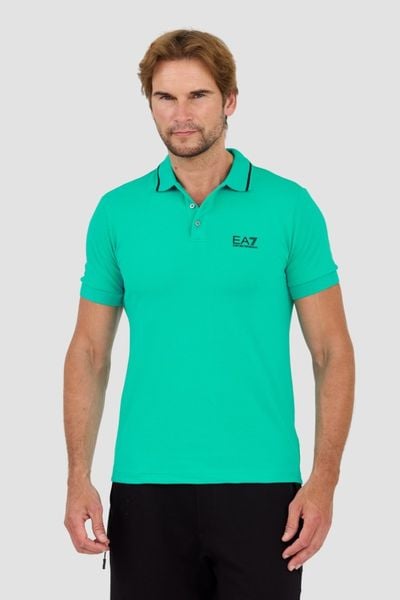 EA7 Zielona męska koszulka polo, Rozmiar XXL. Zielone koszulki polo męskie EA7 Emporio Armani, l, bez wzorów, bez ramiączek. W wyprzedaży za 294.99 zł.