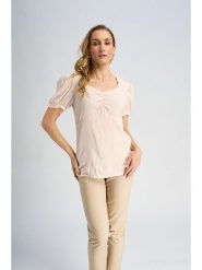 Marks & Spencer Bluzka w kolorze jasnoróżowym rozmiar: 36. Różowe bluzki damskie Marks & Spencer, bez wzorów, z wiskozy, bez kołnierzyka, bez ramiączek. Za 38.00 zł.