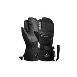 Rękawiczki dla dzieci Reusch Lando R-tex® Xt Lobster. Czarne rękawiczki dziecięce REUSCH, bez ramiączek. W wyprzedaży za 229.00 zł.