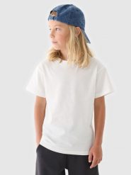 4F T-shirt gładki (2-pack) dziecięcy - multikolor 134/140 (8-10 lat). Koszulki dziewczęce 4f, bez wzorów, z bawełny, bez ramiączek. W wyprzedaży za 39.99 zł.