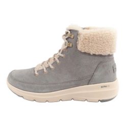 Buty Skechers Glacial Ultra-Woodlands 16677/GRY szare. Szare buty sportowe na co dzień damskie bez wzorów, z materiału. Za 432.01 zł.