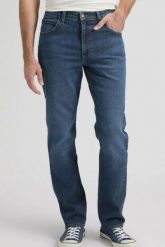 MESKIE SPODNIE LEE BROOKLYN MID OCEAN 112379896. Spodnie materiałowe męskie Lee, bez wzorów, z jeansu. Za 219.99 zł.