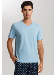 Hanro Koszulka piżamowa w kolorze błękitnym rozmiar: XXL. Niebieskie piżamy męskie Hanro, xxl, bez wzorów, z bawełny, bez ramiączek. Za 108.74 zł.