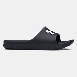 Klapki basenowe dla dorosłych Under Armour CORE PTH SL. Czarne klapki damskie Under Armour, ze skóry. Za 89.99 zł.