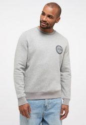 MĘSKA BLUZA MUSTANG LOGO Ben Crewneck Mid Grey Mélange 1014159 4140. Szare bluzy bez kaptura męskie Mustang, m. Za 149.99 zł.