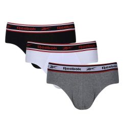 Męskie Slipy Chase (zestaw 3 Sztuk). Białe slipki męskie Reebok, bez wzorów. Za 209.99 zł.