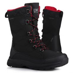 Buty zimowe damskie wysokie softshell DK FROZEN. Czarne kurtki softshell damskie DK, bez wzorów, z softshellu, bez kaptura. W wyprzedaży za 179.00 zł.