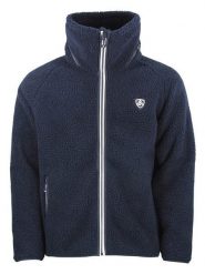 Peak Mountain Kurtka polarowa "Camay" w kolorze granatowym rozmiar: M. Niebieskie kurtki męskie Peak Mountain, m, bez wzorów, z polaru, bez kaptura. Za 217.99 zł.