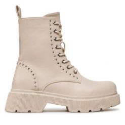 Trzewiki DeeZee. Brązowe botki damskie DeeZee, bez obcasa, na płaskiej podeszwie, bez zapięcia. Za 179.99 zł.