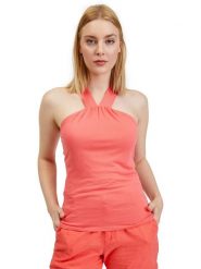 Orsay Top w kolorze koralowym rozmiar: XS. Czerwone topy damskie ORSAY, xs, bez wzorów, z wiskozy, bez kołnierzyka. Za 42.95 zł.