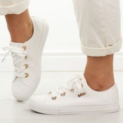 Białe trampki damskie Lee Cooper 4068. Białe trampki i tenisówki damskie Lee Cooper, bez wzorów, z gumy. Za 159.00 zł.
