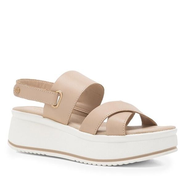 Sandały Lasocki. Brązowe sandały damskie Lasocki, bez wzorów, bez obcasa, na koturnie. Za 159.99 zł.