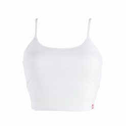 AT-006 TOP Sport White L. Białe topy sportowe damskie BARNETT, l, bez wzorów, bez ramiączek. Za 175.00 zł.