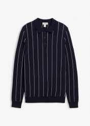 Sweter z cienkiej dzianiny, regular fit. Niebieskie swetry męskie bonprix, m, bez wzorów, z dzianiny, bez kołnierzyka. Za 64.99 zł.