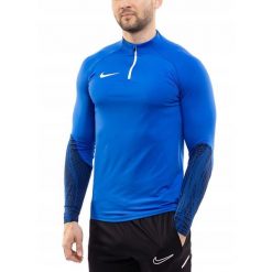 Bluza Męska Nike Rozpinana 1/4 Sportowa Treningowa Dri-FIT roz. S. Niebieskie bluzy sportowe męskie Nike, bez wzorów, sportowe, bez kołnierzyka, bez ramiączek. Za 188.99 zł.